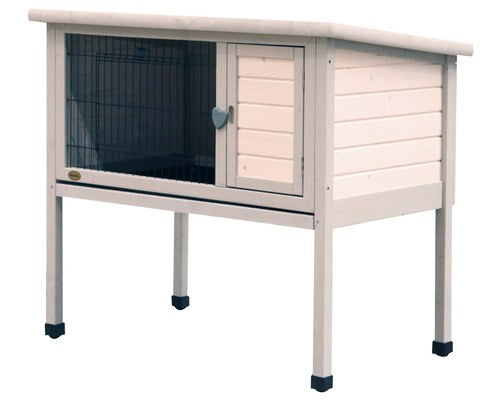 PET ONE RABBIT WOODEN HUTCH N RUN MED