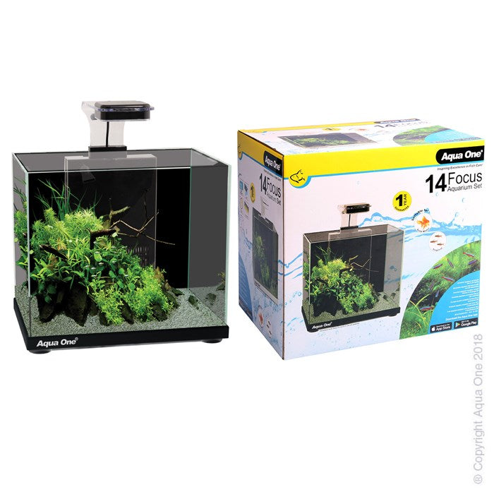 AQUA ONE FOCUS 14 AQUARIUM 30X22X27CM BLACK