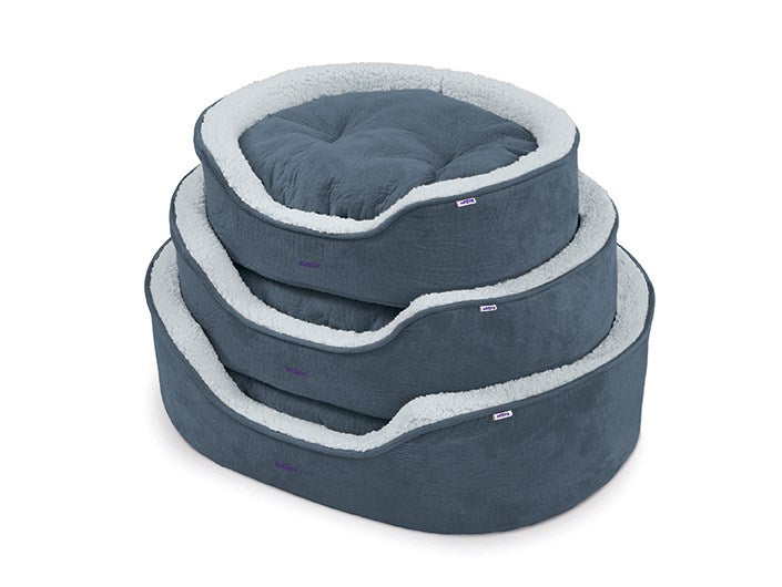 *KAZOO MANHATTAN BED GREY/WHITE LARGE