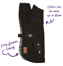 KAZOO AUSSIE OILSKIN COAT BLACK 66CM