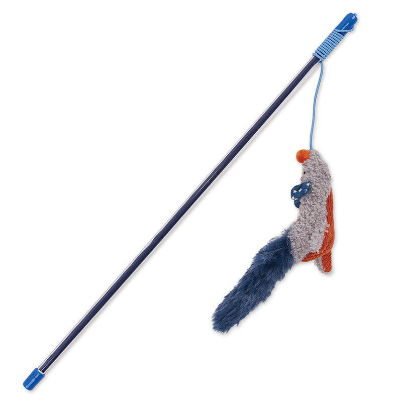 KAZOO FLYING MOUSE WAND CAT TOY