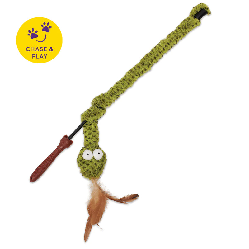 KAZOO SPOTTY SNAKE WAND CAT TOY