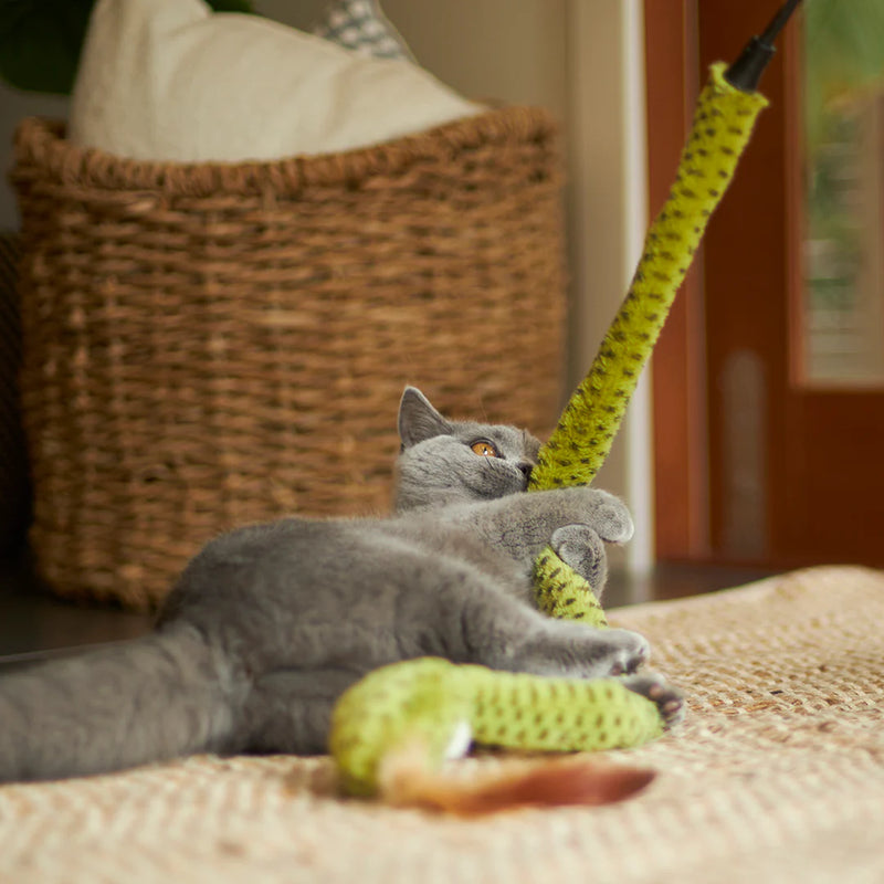 KAZOO SPOTTY SNAKE WAND CAT TOY