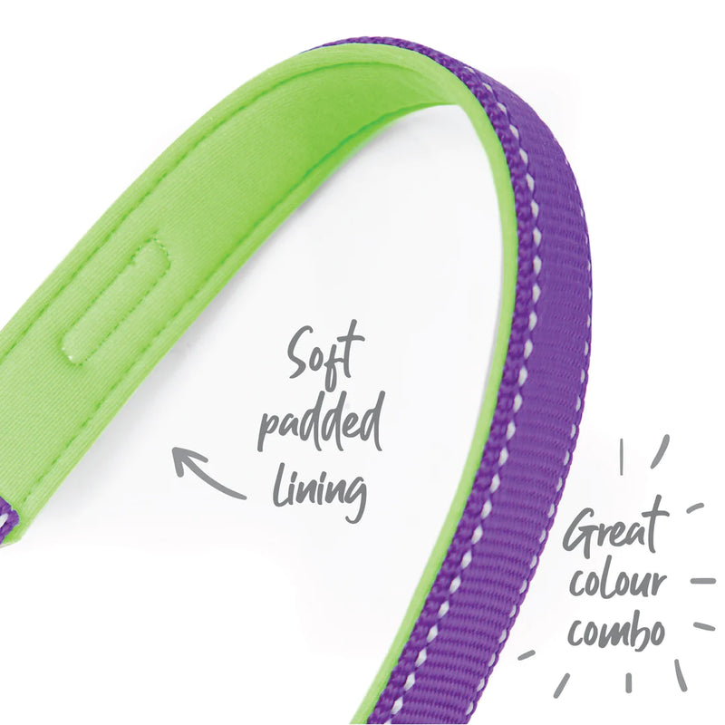 ACTIVE  NYLON COLLAR PURPLE MEDIUM