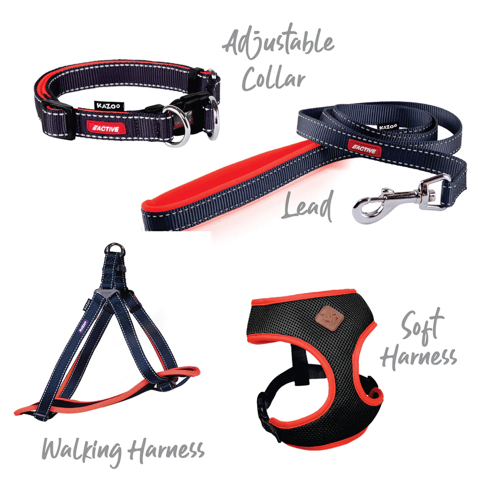 ACTIVE SOFT WALKING HARNESS SLATE XS