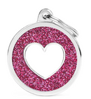 MY FAMILY SHINE PINK CIRCLE WHITE HEART