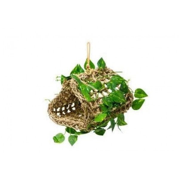 PENN PLAX BIRD HANGING HIDEOUT NATURAL WEAVE