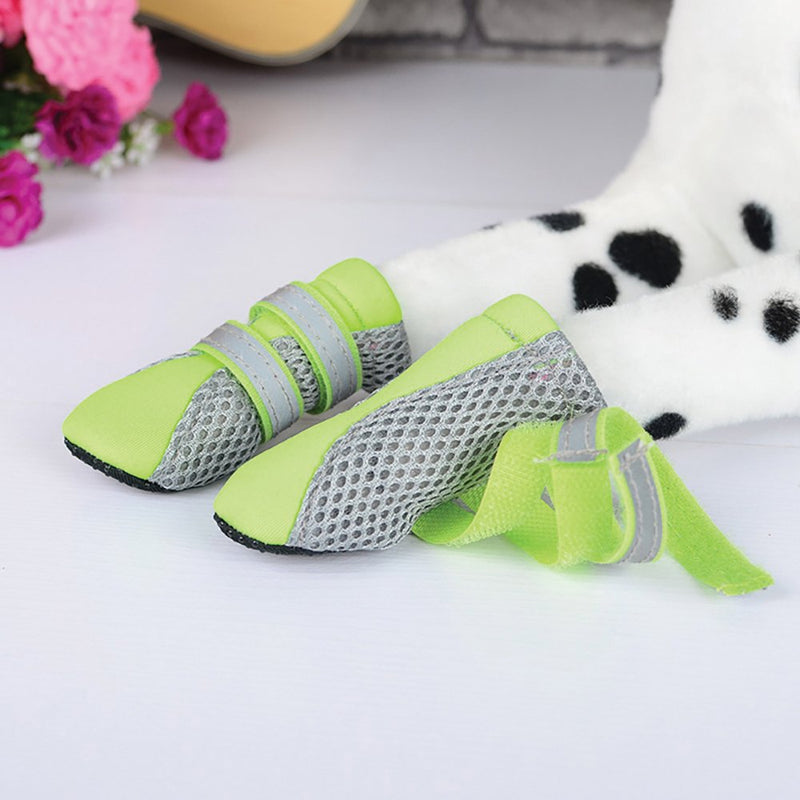 ZEEZ DOG MESH BOOTS GREEN MEDIUM