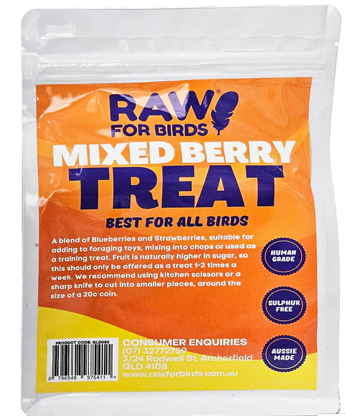 RAW FOR BIRDS MIXED BERRY TREAT 100G