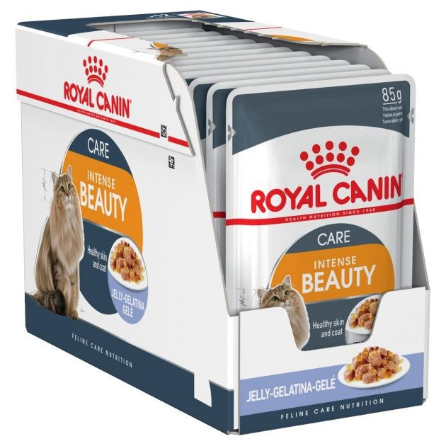 ROYAL CANIN CAT WET HAIR & SKIN JELLY BOX 85G 12PK