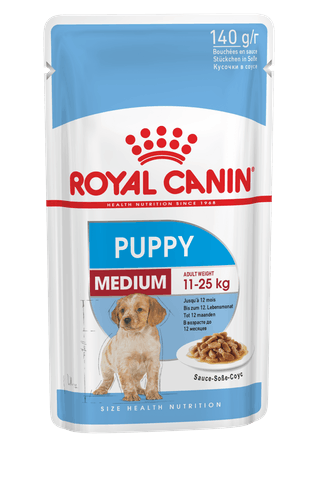 ROYAL CANIN DOG WET MED PUPPY BOX 10PK