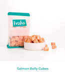 FRESHA PREMIUM RAW DOG FOOD SALMON BELLY CUBES - 500G