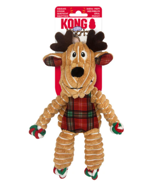 KONG HOLIDAY FLOPPY KNOTS REINDEER MED