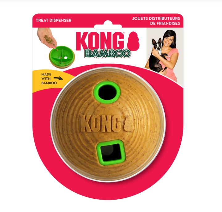 *KONG BAMBOO FEEDER BALL MEDIUM