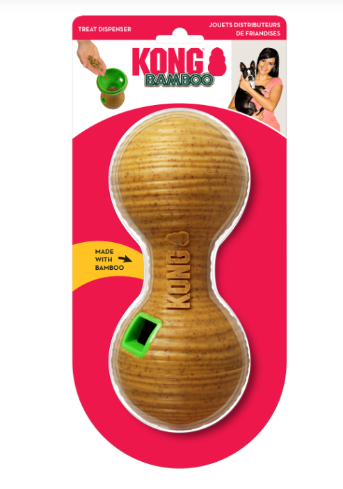 KONG BAMBOO FEEDER DUMB BELL MEDIUM