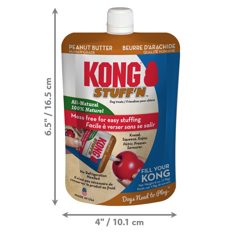 KONG DOG STUFF N ALL NATURAL PEANUT BUTTER 6oz