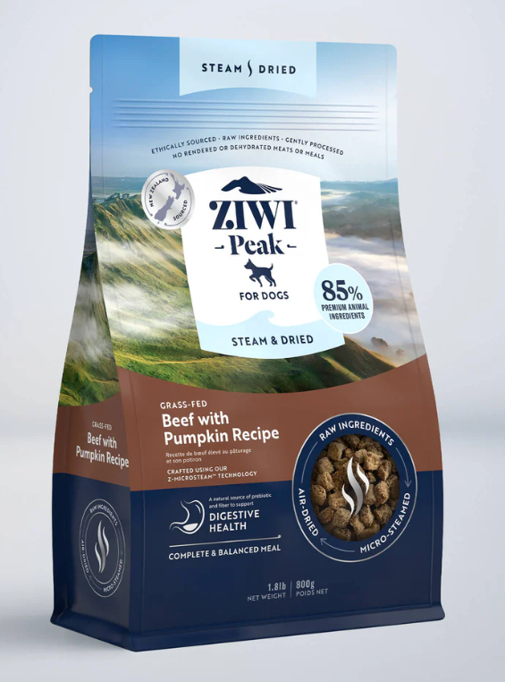 ZIWI PEAK DOG STEAM DRIED BEEF & PUMPKIN 800G