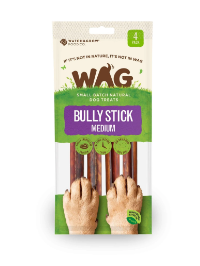 *WAG MEDIUM BULLY STICKS 4PK