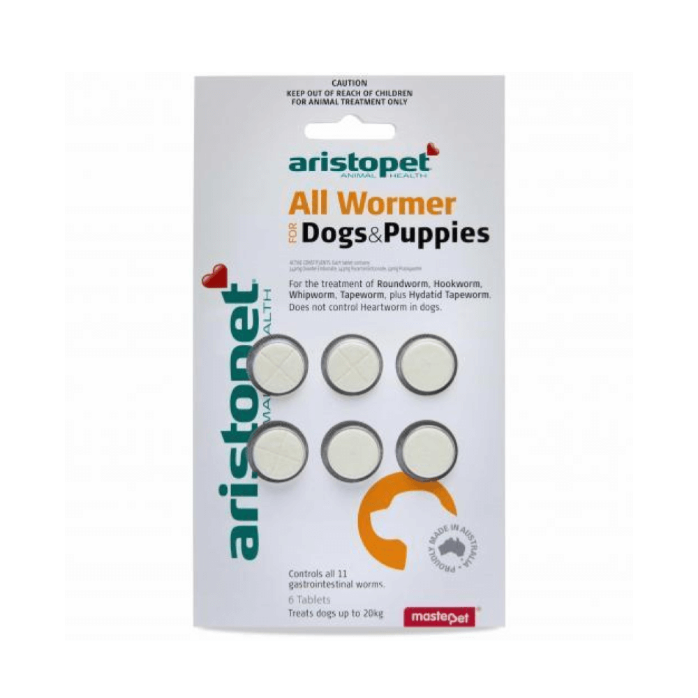 ARISTOPET ALL WORMER 10KG DOG 6PK