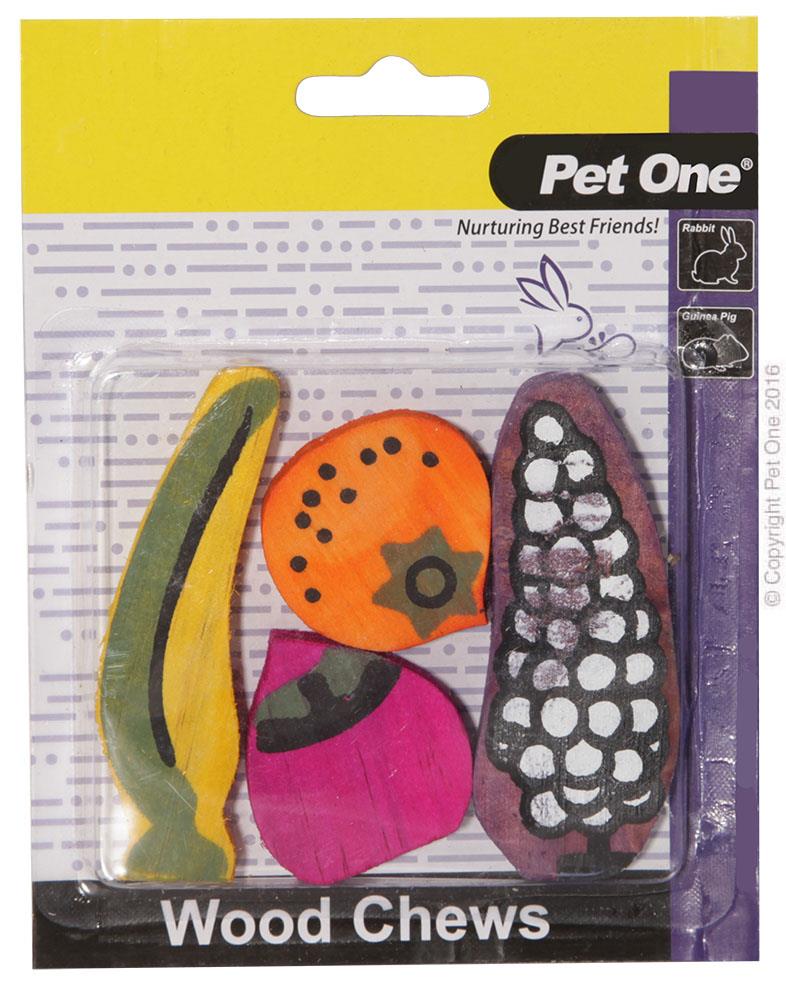 PET ONE WOOD CHEWS 4PK (SML/MED)