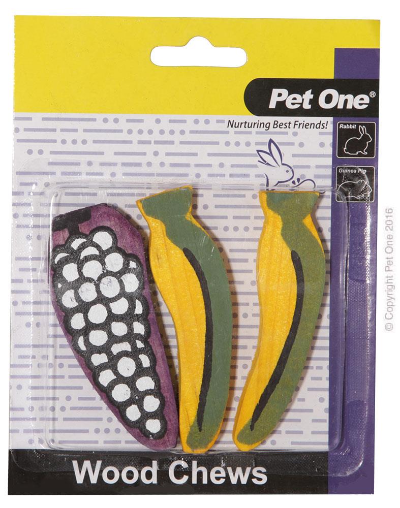 PET ONE WOOD CHEWS 3 PK (MED)