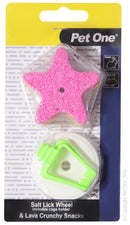 PET ONE SALT LICK W/CLIP & LAVA CRUNCHY SNACK