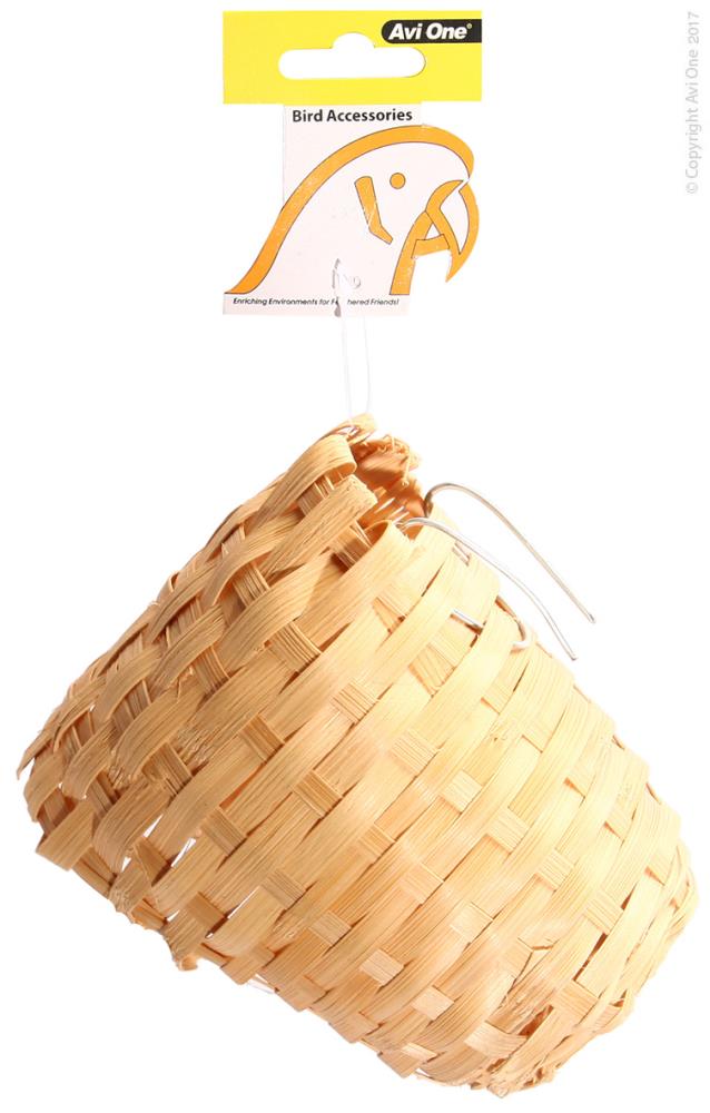 AVIONE HANGING FINCH NEST WICKER MED