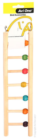AVIONE WOODEN LADDER 7 RUNG W/BEADS