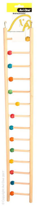 AVIONE WOODEN LADDER 14 RUNG W/BEADS