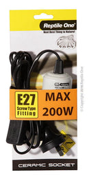 REPTILE ONE HEAT LAMP SOCKET E27 UP TO 200W
