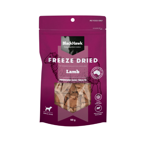 BLACK HAWK FREEZE DRIED LAMB TREATS 50G