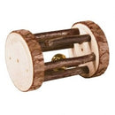 NATURAL SMALL ANIMAL ROLLER W/ BELL 5X7CM