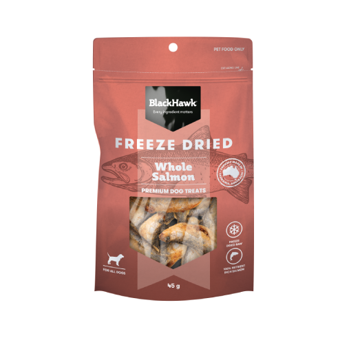 BLACK HAWK FREEZE DRIED SALMON TREATS 45G