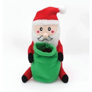 ZIPPY PAWS HOLIDAY ZIPPY BURROW SANTA SACK 26x13x12cm
