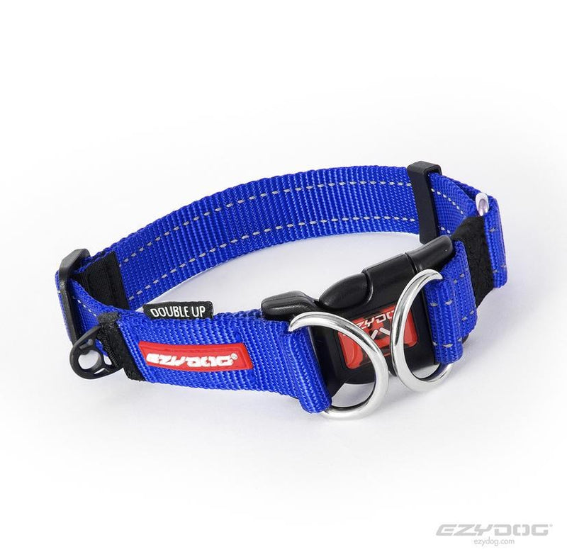 EZYDOG COLLAR DOUBLE UP LGE BLUE