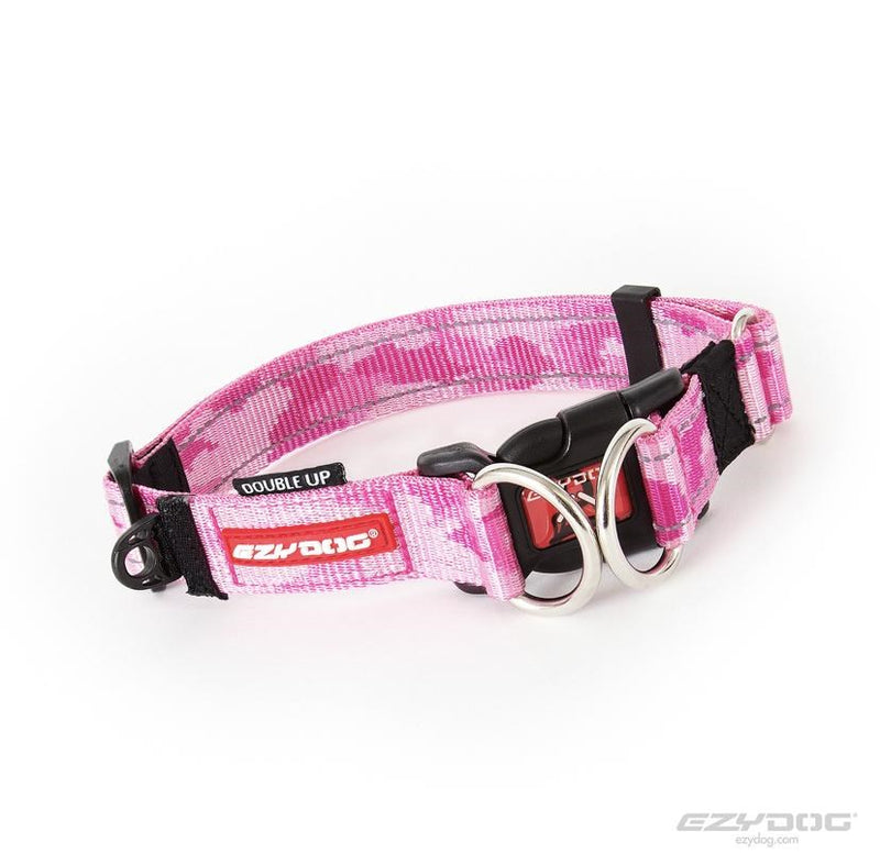 EZYDOG COLLAR DOUBLE UP LGE PINK