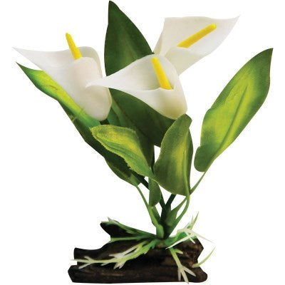 AQUA ONE PLANT CALLA LILY W/LOG SML