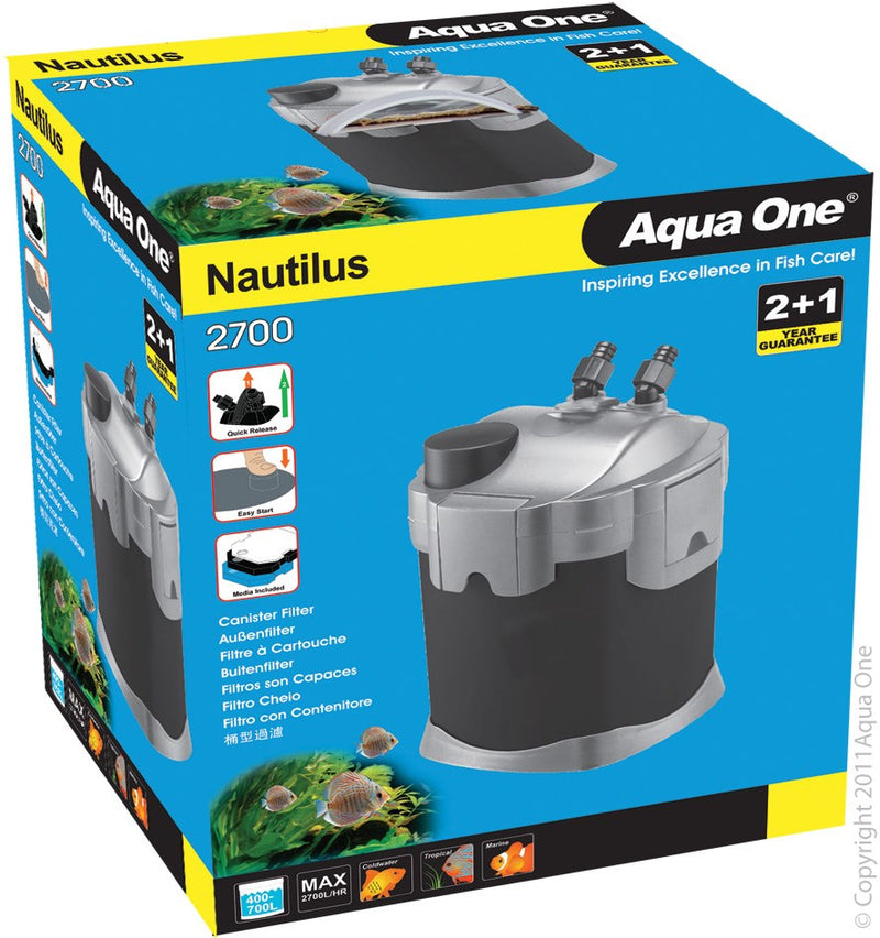 AQUA ONE NAUTILUS 2700 CANISTER FILTER 2700L/H