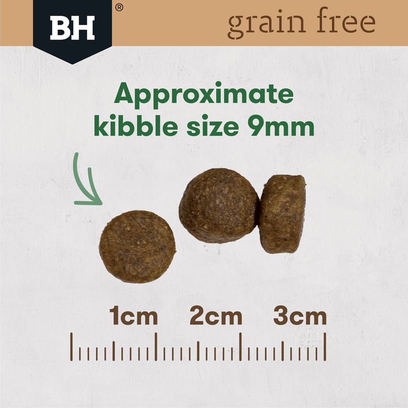 Kibble size of grain free cat food