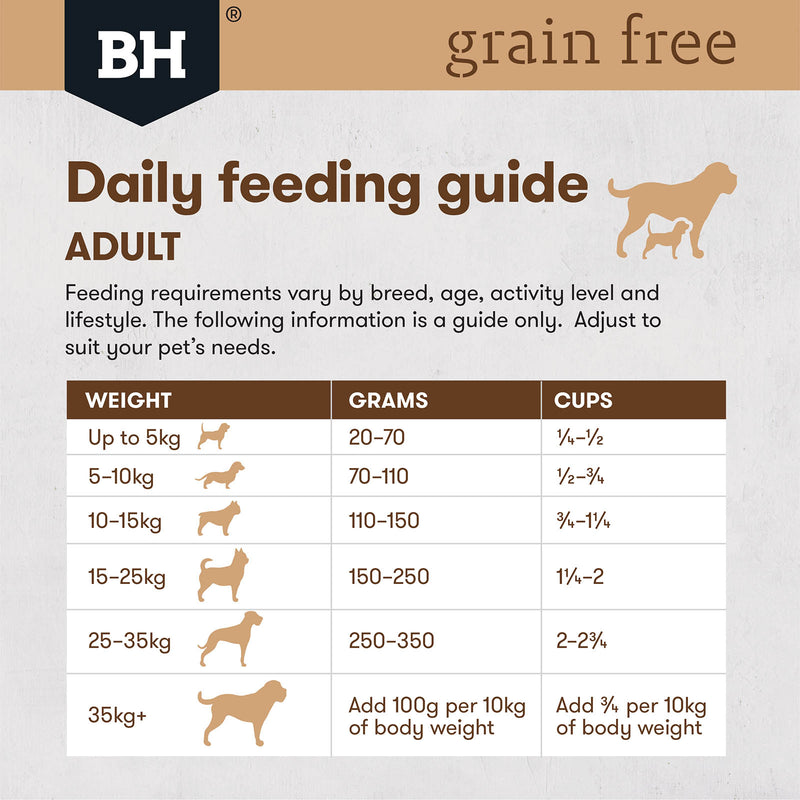 Grain free dry kibble for dogs