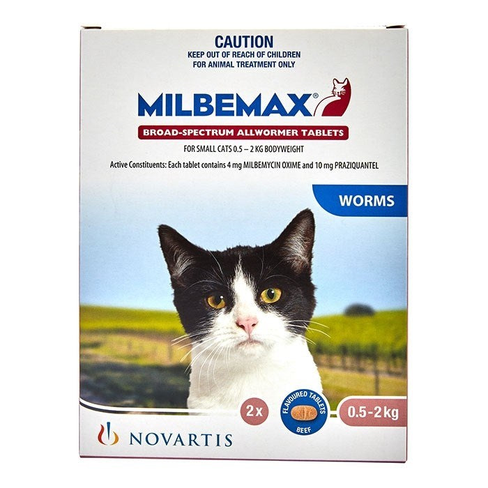 MILBEMAX CAT SMALL 0-2KG 2PK