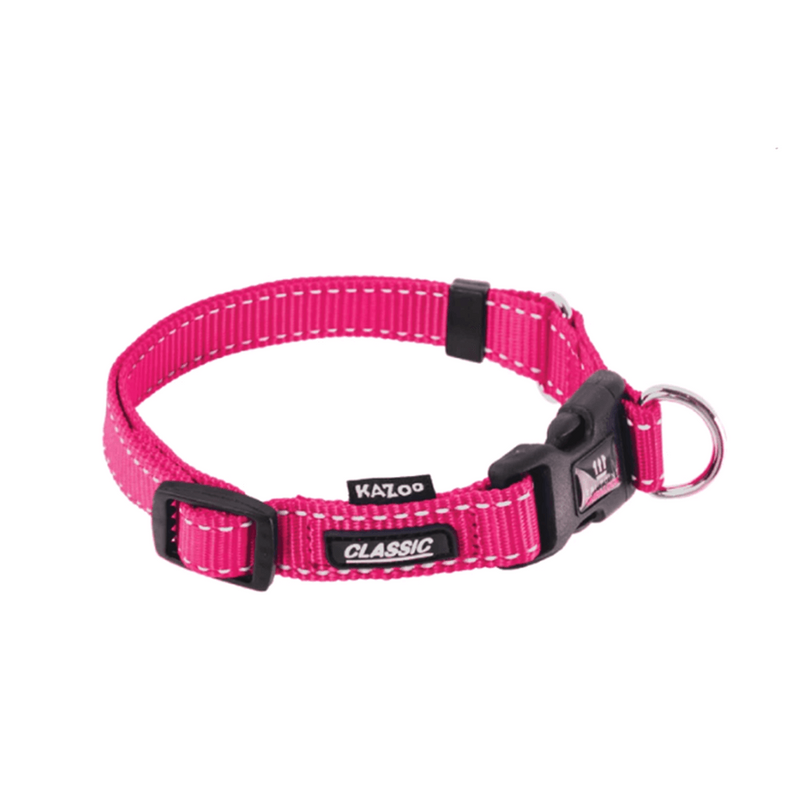 CLASSIC -  ADJUST NYLON COLLAR PINK LARGE