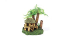 JUNGLE HUT W/BAMBOO TREES MEDIUM 120W X 135H X 100D MM