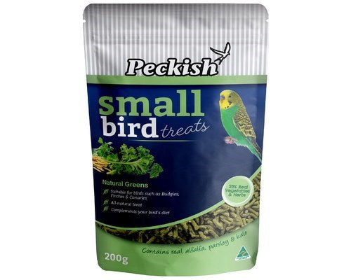 *PECKISH SMALL BIRD TREATS NATURAL GREENS 200G