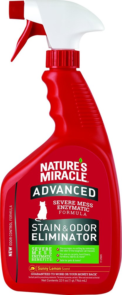NATURES MIRACLE CAT ADVANCED STAIN & ODOUR REMOVER LEMON 946ML