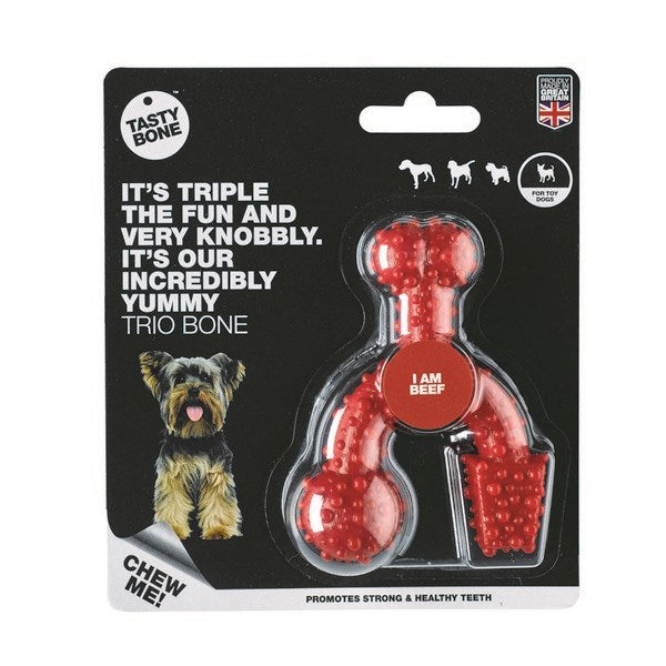 TRIPLEPET NYLON TRIO BEEF TOY