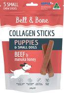 BELL & BONE COLLAGEN CHEW STICKS PUPPIES & SMALL DOGS BEEF 100G