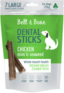 BELL & BONE DENTAL STICKS CHICKEN, MINT & SEAWEED LARGE 231G