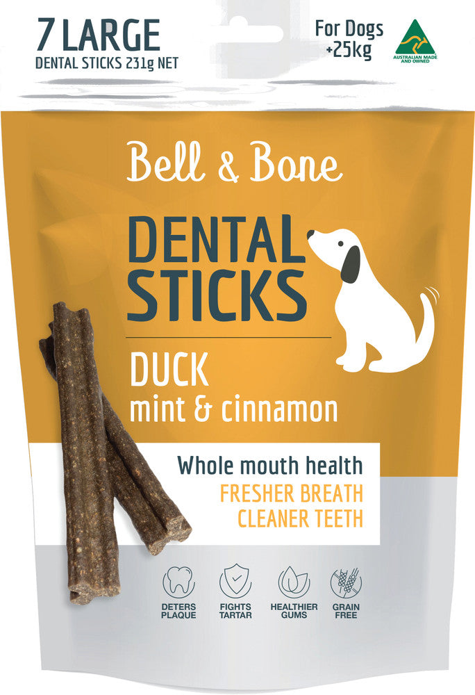 BELL & BONE DENTAL STICKS DUCK, MINT & CINNAMON LARGE 231G