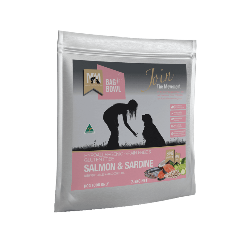 Salmon and sardine for dogs